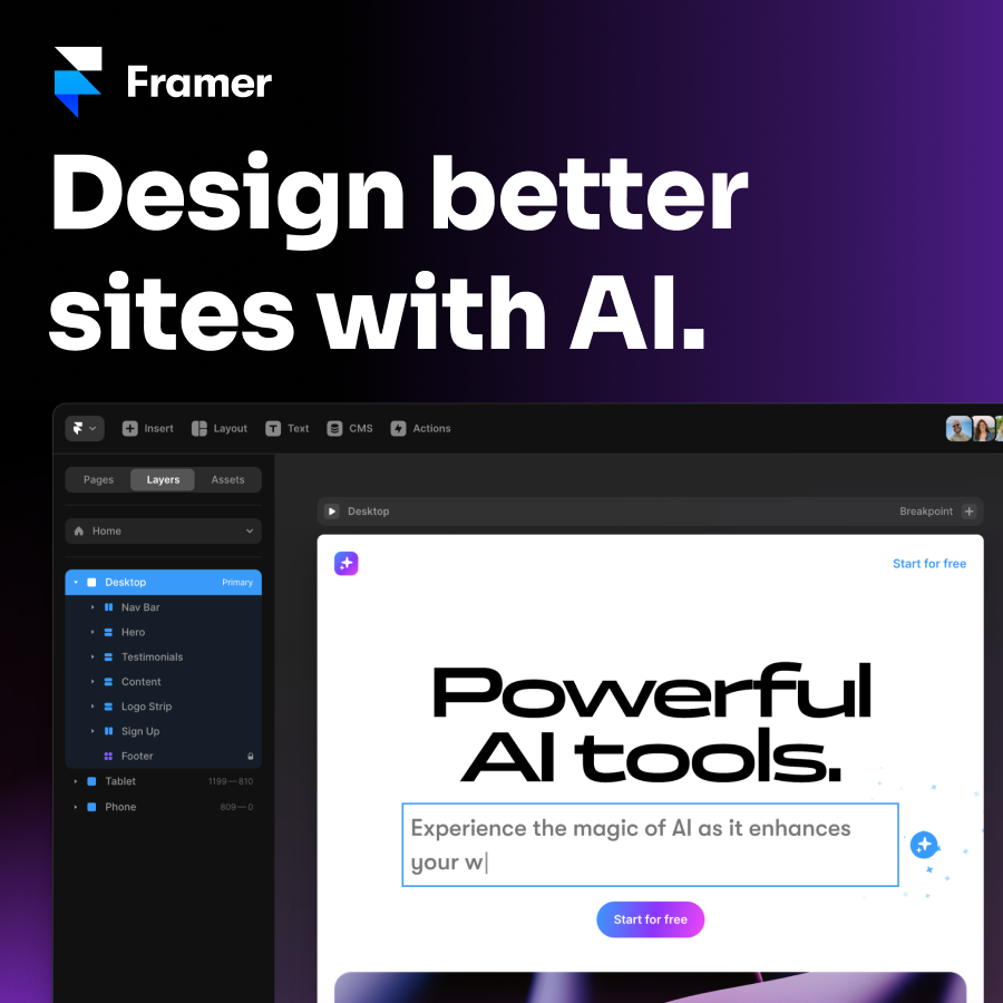 AI Tools in Framer